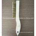 Pure Brass Wire Wood Handle Appliance Cleaning Brush (YY-543)